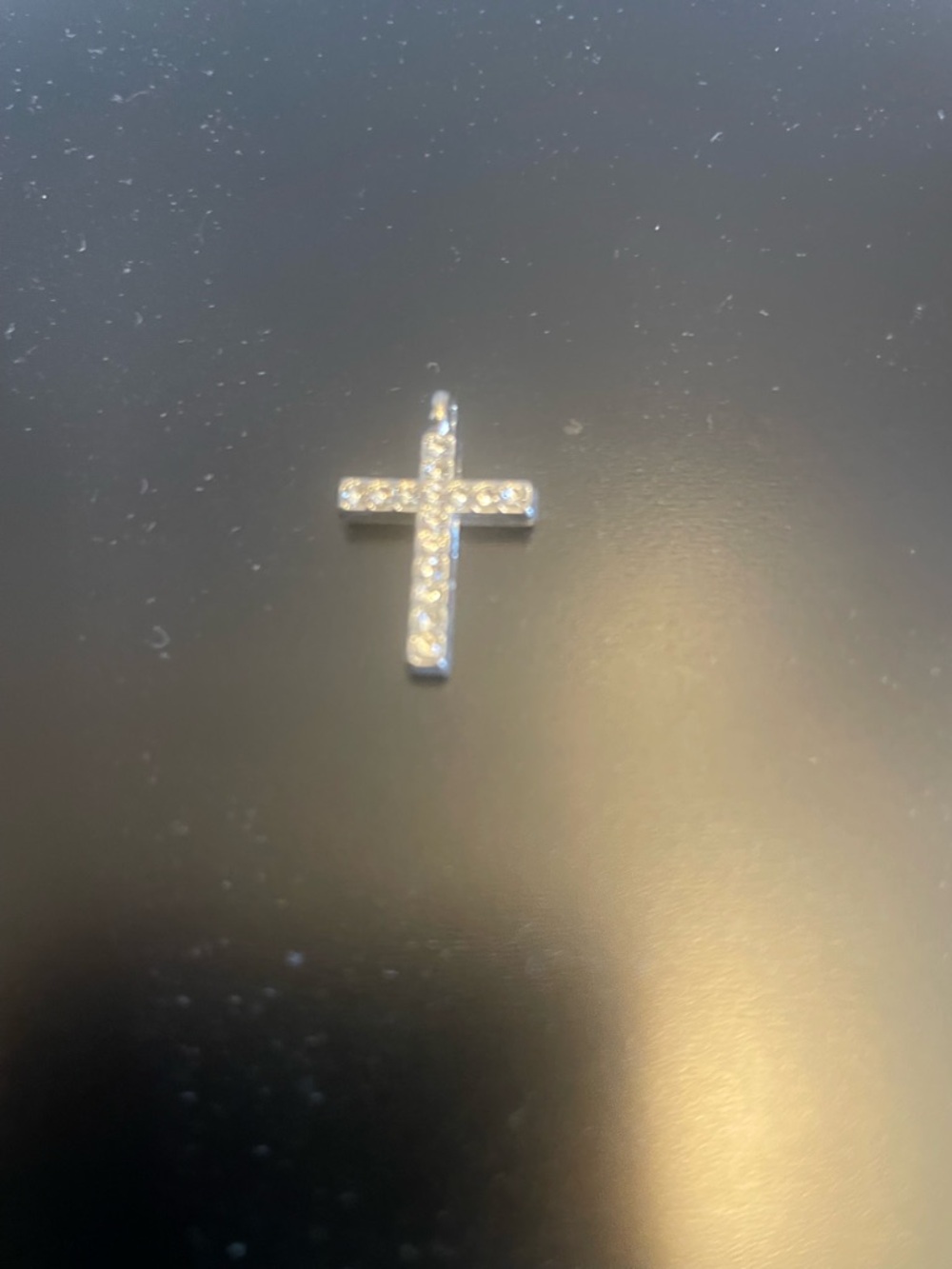 #1 Silver Cross Pendant with Crystal Accents - Women Jewelry